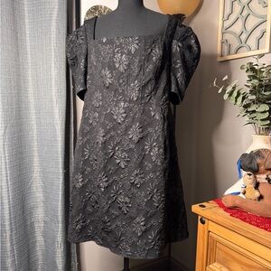 SHEIN Black Floral Mini Dress